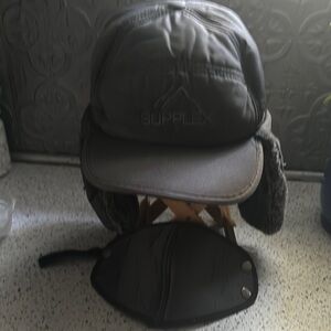 SUPPLEX Gray Winter Hat with Ear Flaps